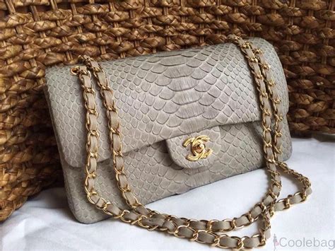 chanel python bag grey|chanel python bags price.